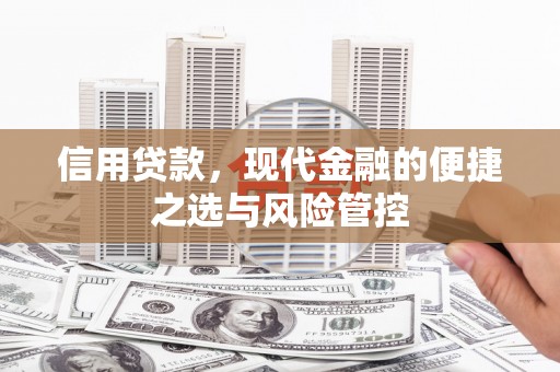 贾汪信用贷款，现代金融的便捷之选与风险管控