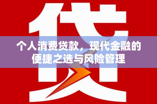 贾汪个人消费贷款，现代金融的便捷之选与风险管理