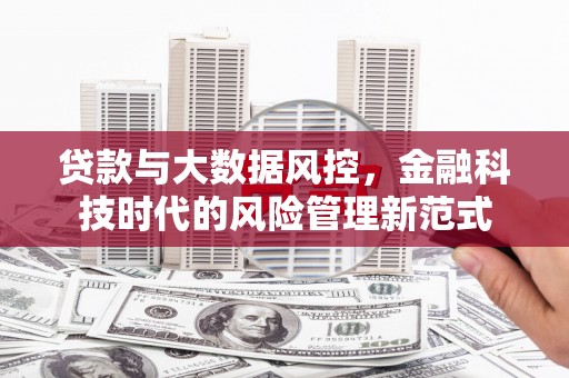 贾汪贷款与大数据风控，金融科技时代的风险管理新范式