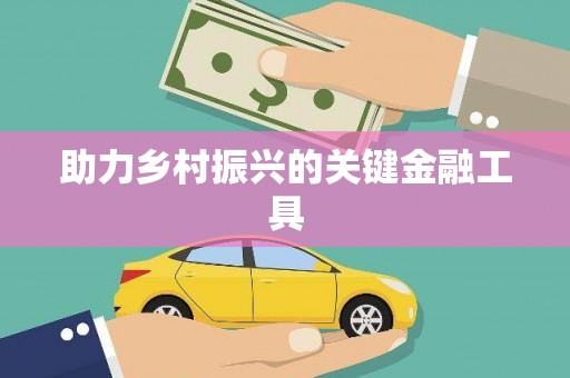 贾汪助力乡村振兴的关键金融工具
