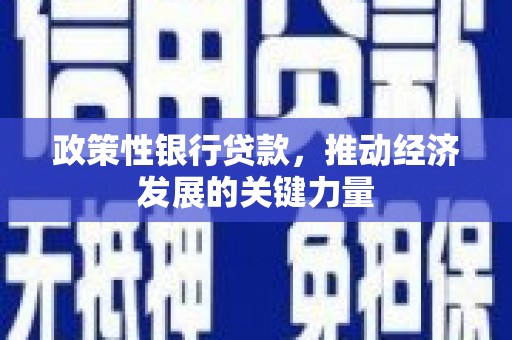 贾汪政策性银行贷款，推动经济发展的关键力量