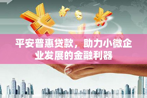 贾汪平安普惠贷款，助力小微企业发展的金融利器