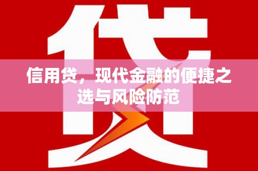 贾汪信用贷，现代金融的便捷之选与风险防范
