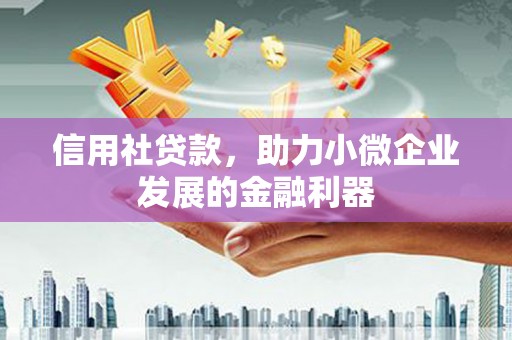 贾汪信用社贷款，助力小微企业发展的金融利器