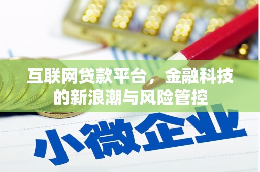 贾汪互联网贷款平台，金融科技的新浪潮与风险管控
