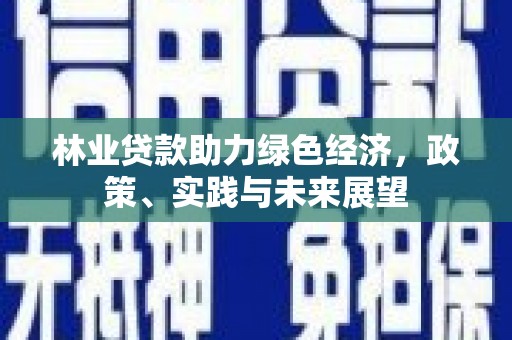 贾汪林业贷款助力绿色经济，政策、实践与未来展望