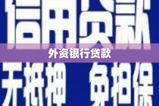 贾汪外资银行贷款